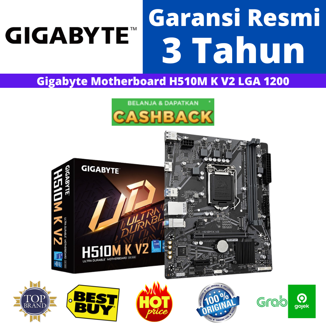 Motherboard Gigabyte H510M K V2 - LGA1200 H510 DDR4 USB3.2 SATA3