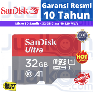 Sandisk Micro SD 32GB Class 10 120MB/s Non Adaptor