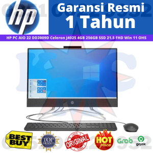 PC HP All in One 22 Celeron J4025 4GB 1TB DVDRW 21.5" FHD Window