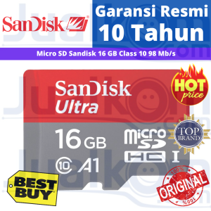 Micro SD Sandisk 16 GB Class 10 98Mb/s