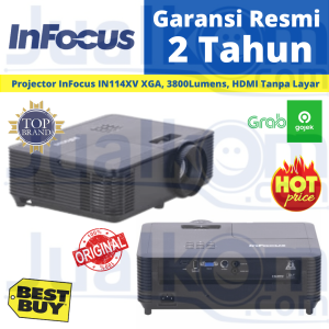 Projector InFocus IN114AA XGA 3800 Lumens HDMI (Tanpa Layar)